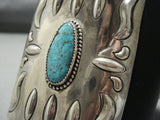 Magnificent Vintage Native American Jewelry Navajo Sterling Silver Turquoise Ketoh Bracelet-Nativo Arts