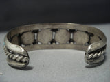 Magnificent Vintage Native American Jewelry Navajo Sterling Silver Vivid Turquoise Bracelet-Nativo Arts