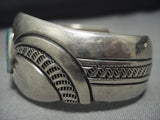 Magnificent Vintage Native American Jewelry Navajo Sterling Silver Zigzag Bracelet Cuff-Nativo Arts