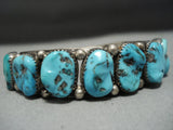 Magnificent Vintage Native American Jewelry Navajo Turquoise Sterling Silver Richard Begay Bracelet-Nativo Arts