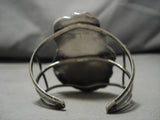 Magnificent Vintage Native American Navajo Domed Shell Sterling Silver Bracelet Old-Nativo Arts