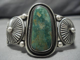 Magnificent Vintage Native American Navajo Royston Turquoise Sterling Silver Bracelet Old-Nativo Arts
