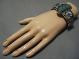 Magnificent Vintage Native American Navajo Royston Turquoise Sterling Silver Bracelet Old-Nativo Arts