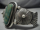 Magnificent Vintage Native American Navajo Royston Turquoise Sterling Silver Bracelet Old-Nativo Arts