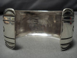 Magnificent Vintage Native American Navajo Sterling Silver Thomas Singer Bracelet Old-Nativo Arts