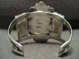 Magnificent Vintage Navajo Blue Diamond Turquoise Native American Jewelry Silver Bracelet Old-Nativo Arts