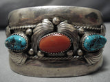 Magnificent Vintage Navajo John Sterling Silver Native American Bracelet Old-Nativo Arts