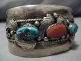 Magnificent Vintage Navajo John Sterling Silver Native American Bracelet Old-Nativo Arts