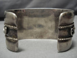 Magnificent Vintage Navajo John Sterling Silver Native American Bracelet Old-Nativo Arts