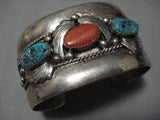 Magnificent Vintage Navajo John Sterling Silver Native American Bracelet Old-Nativo Arts