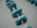 Magnificent Vintage Navajo Native American Turquoise Necklace Old-Nativo Arts