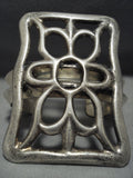 Magnificent Vintage Navajo Ornate Sterling Silver 134 Gram Buckle Old-Nativo Arts