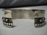 Magnificent Vintage Navajo Sterling Silver Native American Bracelet Old-Nativo Arts