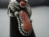 Magnificent Vintage Navajo Sterling Silver Native American Jewelry Ring Old-Nativo Arts