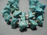 Magnificent Vintage Navajo Sterling Silver Turquoise Necklace Native American Jewelry-Nativo Arts