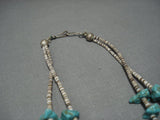 Magnificent Vintage Navajo Sterling Silver Turquoise Necklace Native American Jewelry-Nativo Arts