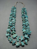 Magnificent Vintage Navajo Sterling Silver Turquoise Necklace Native American Jewelry-Nativo Arts