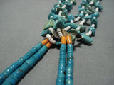 Magnificent Vintage Navajo Turquoise Nuggets Native American Jewelry Necklace Old-Nativo Arts