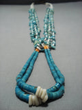 Magnificent Vintage Navajo Turquoise Nuggets Native American Jewelry Necklace Old-Nativo Arts