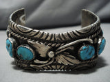 Magnificent Vintage Navajo Turquoise Sterling Silver Native American Bracelet-Nativo Arts