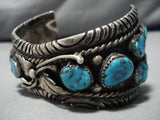 Magnificent Vintage Navajo Turquoise Sterling Silver Native American Bracelet-Nativo Arts