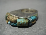 Magnificent Vintage Navajo Turquoise Sterling Silver Native American Ring Old-Nativo Arts