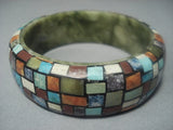 Magnificent Vintage Santo Domingo Turquoise Lapis Bangle Bracelet-Nativo Arts