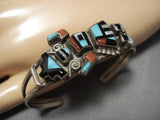 Magnificent Vintage Zuni Rainbow Man Sterling Silver Native American Bracelet-Nativo Arts