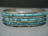 Magnificent Vintage Zuni Turquoise Sterling Silver Native American Jewelry Bracelet-Nativo Arts