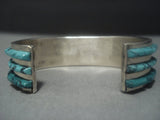 Magnificent Vintage Zuni Turquoise Sterling Silver Native American Jewelry Bracelet-Nativo Arts