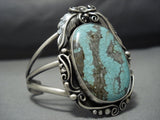 Magnifiecent Vintage Native American Jewelry Navajo Spiderweb Turquoise Sterling Silver Bracelet-Nativo Arts