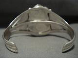 Majestic Navajo 'Triple Triangle Turquoise' Native American Jewelry Silver Flower Leaf Bracelet-Nativo Arts