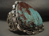 Mammoth Navajo 'Red Spiderweb Matrix' Native American Jewelry Silver Bracelet- Incredible!!-Nativo Arts