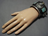 MARVELOUS 3D KACHINA ROYSTON TURQUOISE STERLING SILVER BRACELET-Nativo Arts
