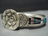 Marvelous Navajo 3d Turquoise Picturesque Sterling Silver Nightsky Bracelet-Nativo Arts