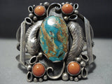 Marvelous Nvintage Navajo Native American Jewelry jewelry Turquoise Sterling Silver Bracelet-Nativo Arts