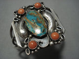 Marvelous Nvintage Navajo Native American Jewelry jewelry Turquoise Sterling Silver Bracelet-Nativo Arts