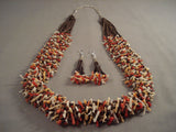 Marvelous Santo Domingo 'Corals And Shells' Heishi Native American Jewelry Silver Necklace-Nativo Arts