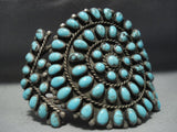 Marvelous Vintage 70 Turquoise Teardrop Sterling Silver Native American Jewelry Navajo Bracelet-Nativo Arts