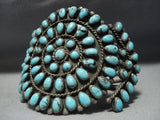 Marvelous Vintage 70 Turquoise Teardrop Sterling Silver Native American Jewelry Navajo Bracelet-Nativo Arts