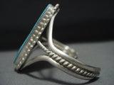 Marvelous Vintage Native American Jewelry Navajo Blue Diamond Turquoise Sterling Silver Bracelet- Huge!-Nativo Arts