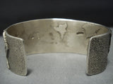 Marvelous Vintage Native American Jewelry Navajo Deep Silver Stars Sterling Bracelet-Nativo Arts