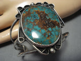 Marvelous Vintage Native American Jewelry Navajo Sterling Silver Royston Turquoise Bracelet Old-Nativo Arts