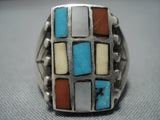 Marvelous Vintage Native American Jewelry Navajo Turquoise Sterling Silver Ring-Nativo Arts