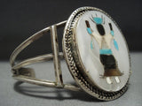 Marvelous Vintage Native American Jewelry Zuni Jason Livingston Turquoise Sterling Silver Bracelet-Nativo Arts