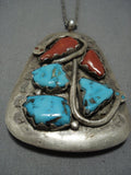Marvelous Vintage Native American Jewelry Zuni Turquoise Sterling Silver Snake Eyes Bracelet Old-Nativo Arts