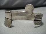 Marvelous Vintage Native American Navajo #8 Turquoise Sterling Silver Bracelet Old-Nativo Arts