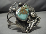 Marvelous Vintage Native American Navajo Royston Turquoise Sterling Silver Bracelet Old-Nativo Arts