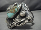 Marvelous Vintage Native American Navajo Royston Turquoise Sterling Silver Bracelet Old-Nativo Arts