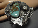 Marvelous Vintage Native American Navajo Royston Turquoise Sterling Silver Bracelet Old-Nativo Arts